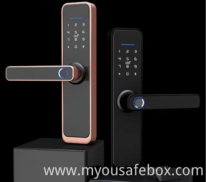 Factory Tuya Tt Smart WiFi Door Lock Digital Fingerprint Password Card Door Lock, Smart Safe Finger Print Lock Electronic Lock